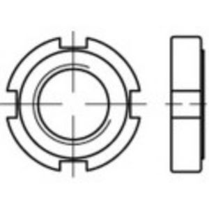 TOOLCRAFT TO-9978954 Kruisgleufmoeren M62 DIN 1804 Staal 10 stuk(s)