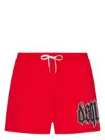 DSQUARED2 short de bain à logo imprimé - Rouge - thumbnail