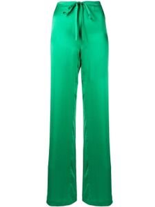 WOERA pantalon droit en soie - Vert