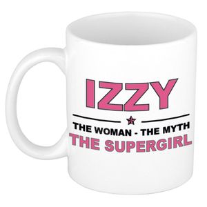 Izzy The woman, The myth the supergirl cadeau koffie mok / thee beker 300 ml