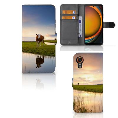 Samsung Galaxy Xcover 7 | Telefoonhoesje | Met pasjeshouder | Koe