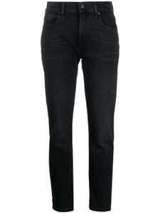 7 For All Mankind jean slim à ourlet retroussé - Noir