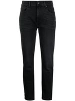 7 For All Mankind jean slim à ourlet retroussé - Noir