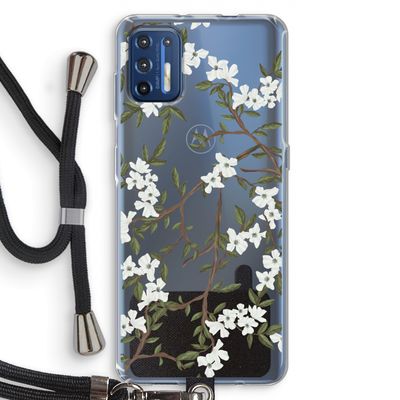 Blossoming spring: Motorola Moto G9 Plus Transparant Hoesje met koord