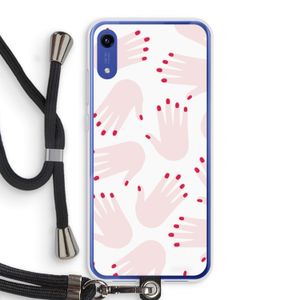 Hands pink: Honor Play 8A Transparant Hoesje met koord