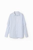 Langarmhemd in dekonstruiertem Stil - BLUE - L