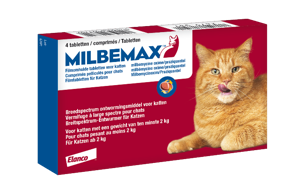 Milbemax ontworming kat vanaf 2 kilo, 4 tbl