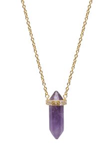 Nialaya Jewelry collier à pendentif en améthyste - Violet