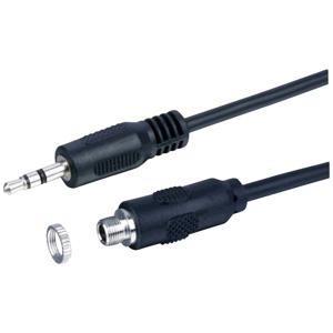 Lyndahl Jackplug Audio Adapterkabel [1x Jackplug male 3,5 mm - 1x Jackplug female 3,5 mm] 1 m Zwart