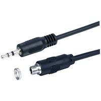 Lyndahl Jackplug Audio Adapterkabel [1x Jackplug male 3,5 mm - 1x Jackplug female 3,5 mm] 1 m Zwart - thumbnail