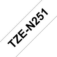 Brother Originele TZe-N251 label tapecassette – zwart op wit, breedte 24 mm