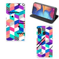 Samsung Galaxy A20e Stand Case Blokken Kleurrijk