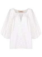 Adriana Degreas blouse à manches bouffantes - Blanc