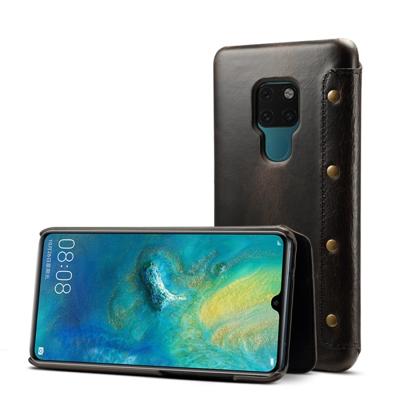 Olie Wax Top-graan koeienhuid horizontale Flip lederen case voor Huawei mate 20 met kaartsleuven & portemonnee