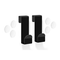 Zack MITOR Handdoekhaken - voor glazen douchewand - set van 2 - zwart 40124 Zack MITOR Handdoekhaken - voor glazen douchewand - set van 2 - zwart 40124
