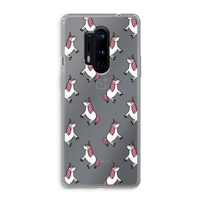 Eenhoorns overal: OnePlus 8 Pro Transparant Hoesje
