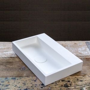 Fontein Crosstone Solid Surface Rechthoek 38x24x7 cm Mat Wit