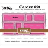 Crealies • cardzz snijmallen postzegelframe mini slimline mara
