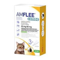 Amflee Combo Spot-On 50 mg kat 3 pipetten Amflee Combo Spot-On 50 mg kat 3 pipetten