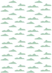 Behang Sweet Clouds Rol Green