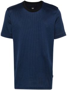 BOSS t-shirt à col contrastant - Bleu