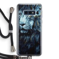 Darkness Lion: Samsung Galaxy S10e Transparant Hoesje met koord