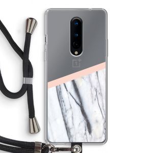 A touch of peach: OnePlus 8 Transparant Hoesje met koord