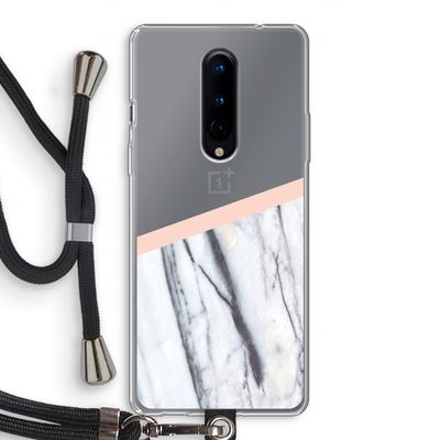 A touch of peach: OnePlus 8 Transparant Hoesje met koord