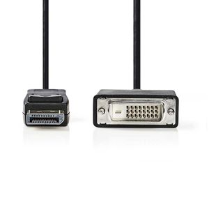 DisplayPort - DVI-kabel | DisplayPort male - DVI-D 24+1-pins male | 3,0 m | Zwart