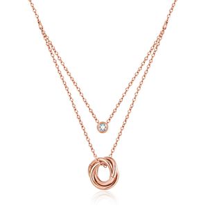 Cilla Jewels ketting Three Circles rosegoud Verguld