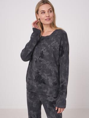 Fijn gebreide tie dye trui van biologisch cashmere