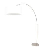 Steinhauer BooglampGramineus 50 Rvs met witte lampenkap - 9903ST