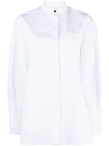 Jil Sander chemise en coton à col officier - Blanc