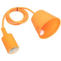 LED Hanglamp E27 Fitting - Mat Oranje - Kunststof - IP20