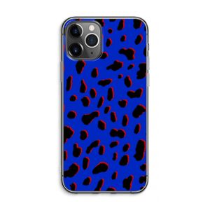 Blue Leopard: iPhone 11 Pro Max Transparant Hoesje