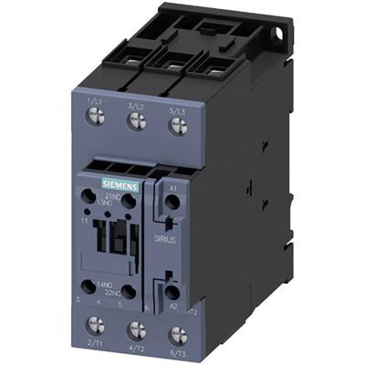 Siemens 3RT2038-1NB30 Contactor 3x NO 37 kW 24 V/DC, 24 V/AC 80 A Met hulpcontact 1 stuk(s)