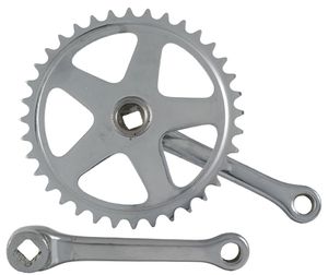 Vinty crankstel 36t. spieloos 130mm 1/8 zilver