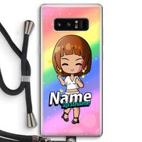 Chibi Maker vrouw: Samsung Galaxy Note 8 Transparant Hoesje met koord