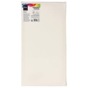 Canvas schilderij doek/paneel - schilderdoeken - wit - 20 X 40 cm   -