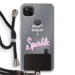 Sparkle quote: Pixel 4a Transparant Hoesje met koord