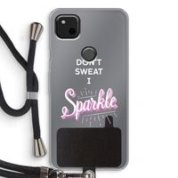 Sparkle quote: Pixel 4a Transparant Hoesje met koord