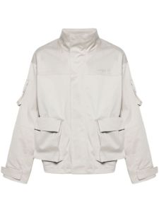 MSGM veste à logo brodé - Gris