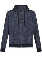 ETRO hoodie en coton à imprimé cachemire - Bleu