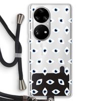 Eyes pattern: Huawei P50 Pro Transparant Hoesje met koord