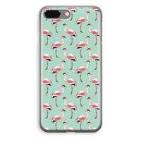 Flamingoprint groen: iPhone 8 Plus Transparant Hoesje
