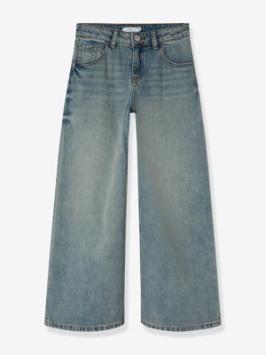 NAME IT wijde skater jeans voor meisjes van gerecycled katoen jeansblauw