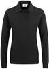 Hakro 215 Women's long-sleeved polo shirt MIKRALINAR® - Black - 2XL