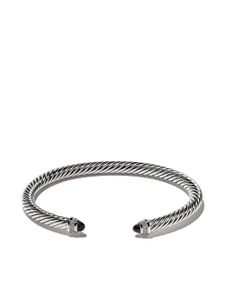 David Yurman bracelet en argent sterling Cable Classic serti de diamants et d'onyx