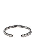 David Yurman bracelet en argent sterling Cable Classic serti de diamants et d'onyx