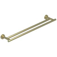 Handdoekrek IVY Dubbel Wandmodel 60 cm Geborsteld Mat Goud PVD Handdoekrek IVY Dubbel Wandmodel 60 cm Geborsteld Mat Goud PVD